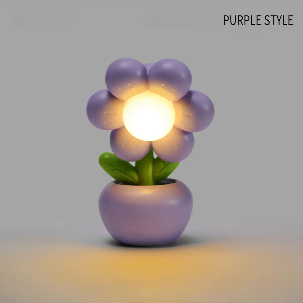 Mini LED Flower Night Light | Cute Table Lamp for Kids Bedroom alternate view