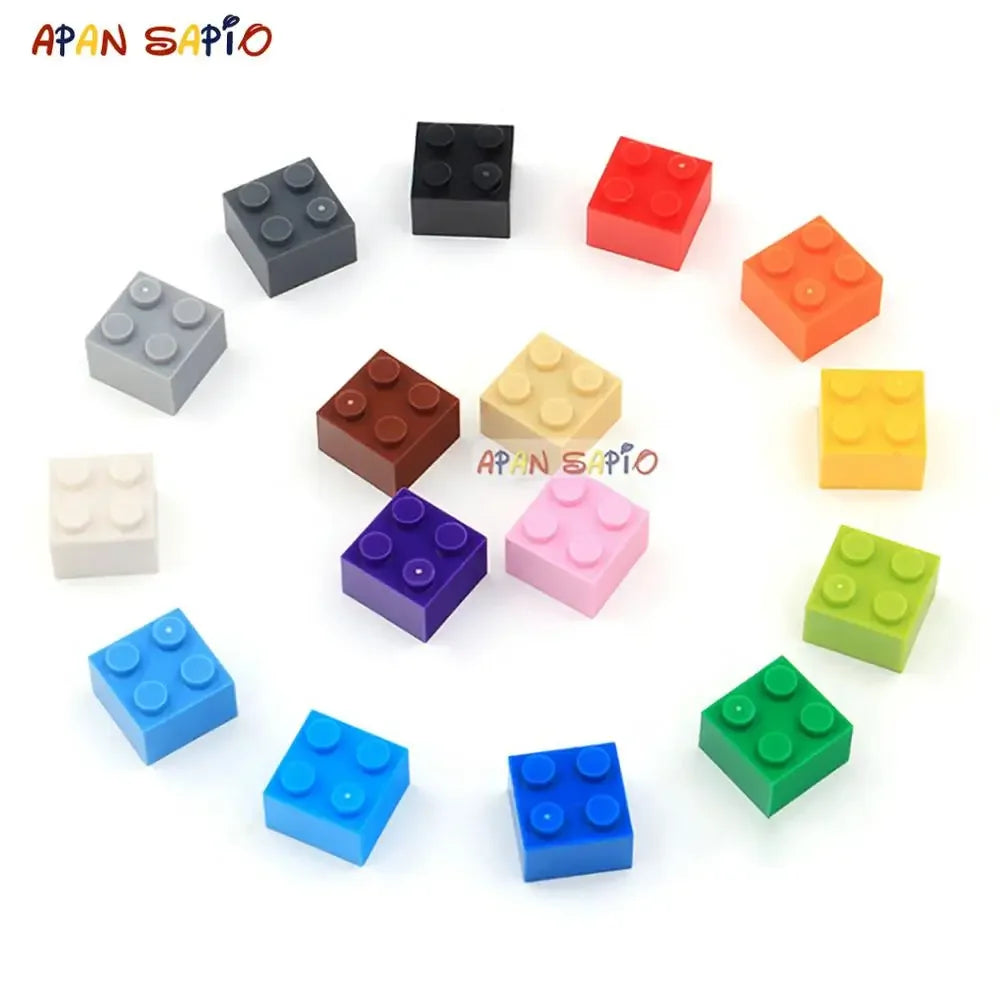 60pcs DIY Building Blocks Thick Figures Bricks 2x2 Dots | Educational Creative Toy for close-up view