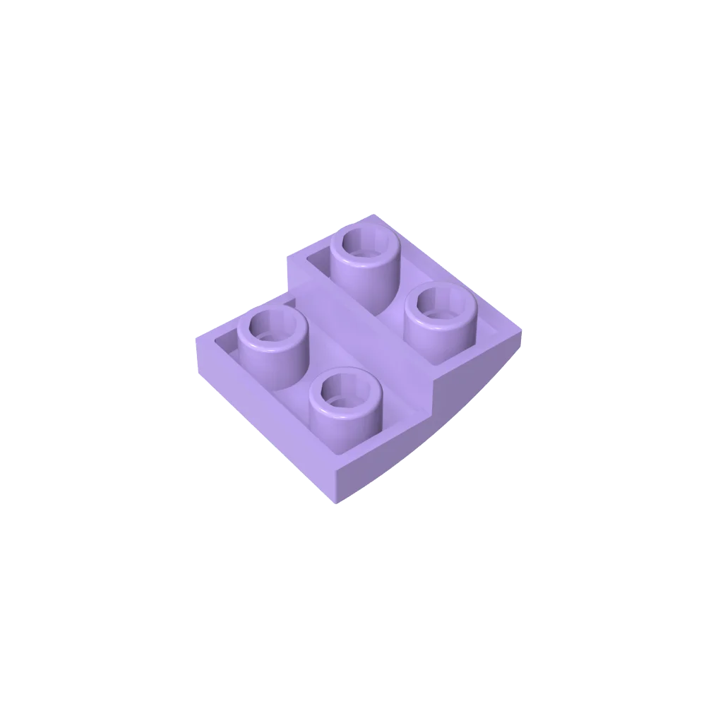 Gobricks GDS-1270 Slope, Curved 2 x 2 Inverted | Compatible with Lego 32803 Building B close-up view