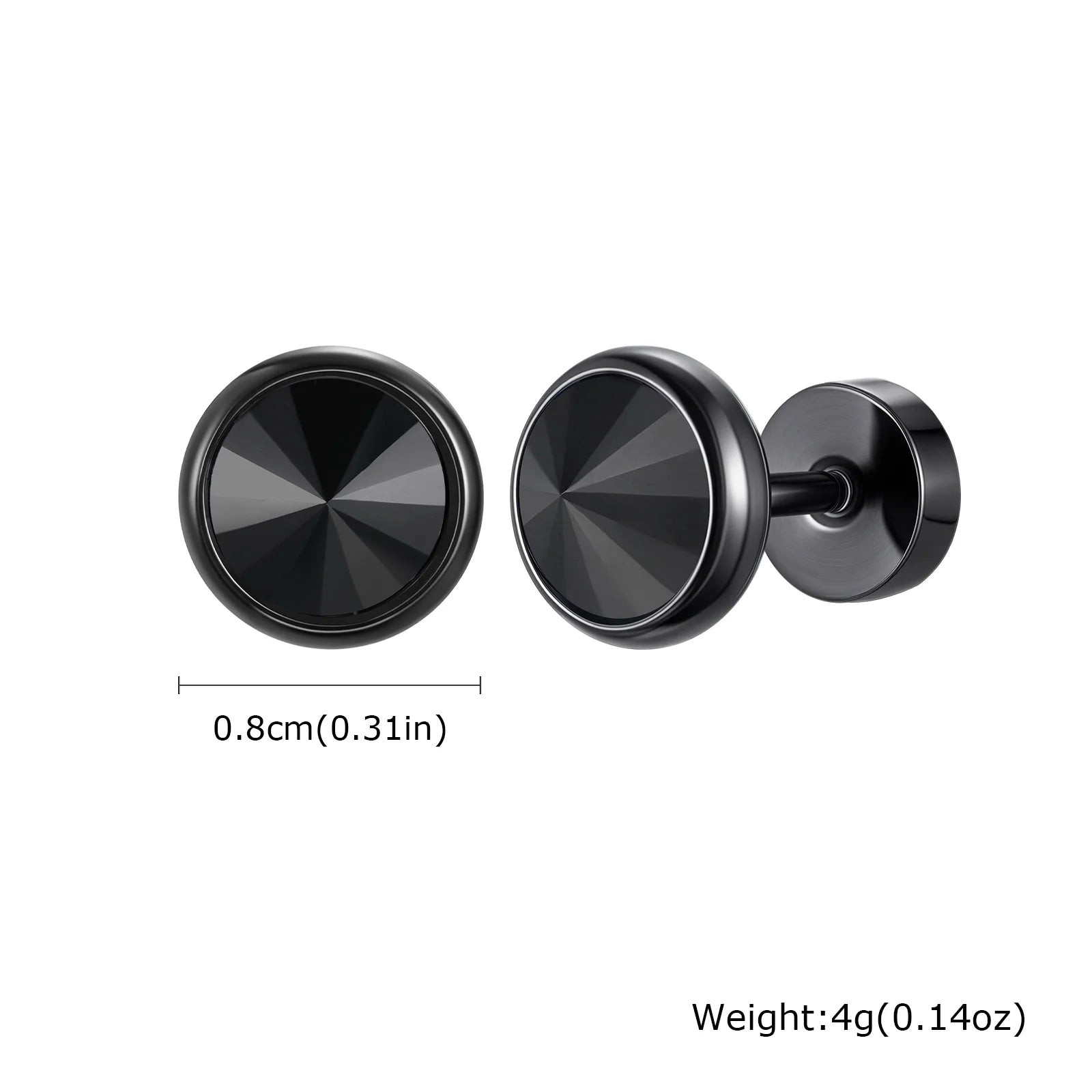 Anti Allergy Round Zircon Stud Earring for Men,AAA CZ Stone Stainless Steel Ear Stud, lifestyle view