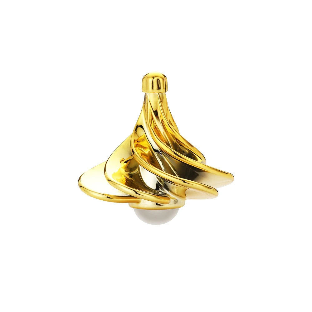 Wind Up Desktop Toy | Rotating Kinetic Spinner Fidget Stress Relief Gift lifestyle view