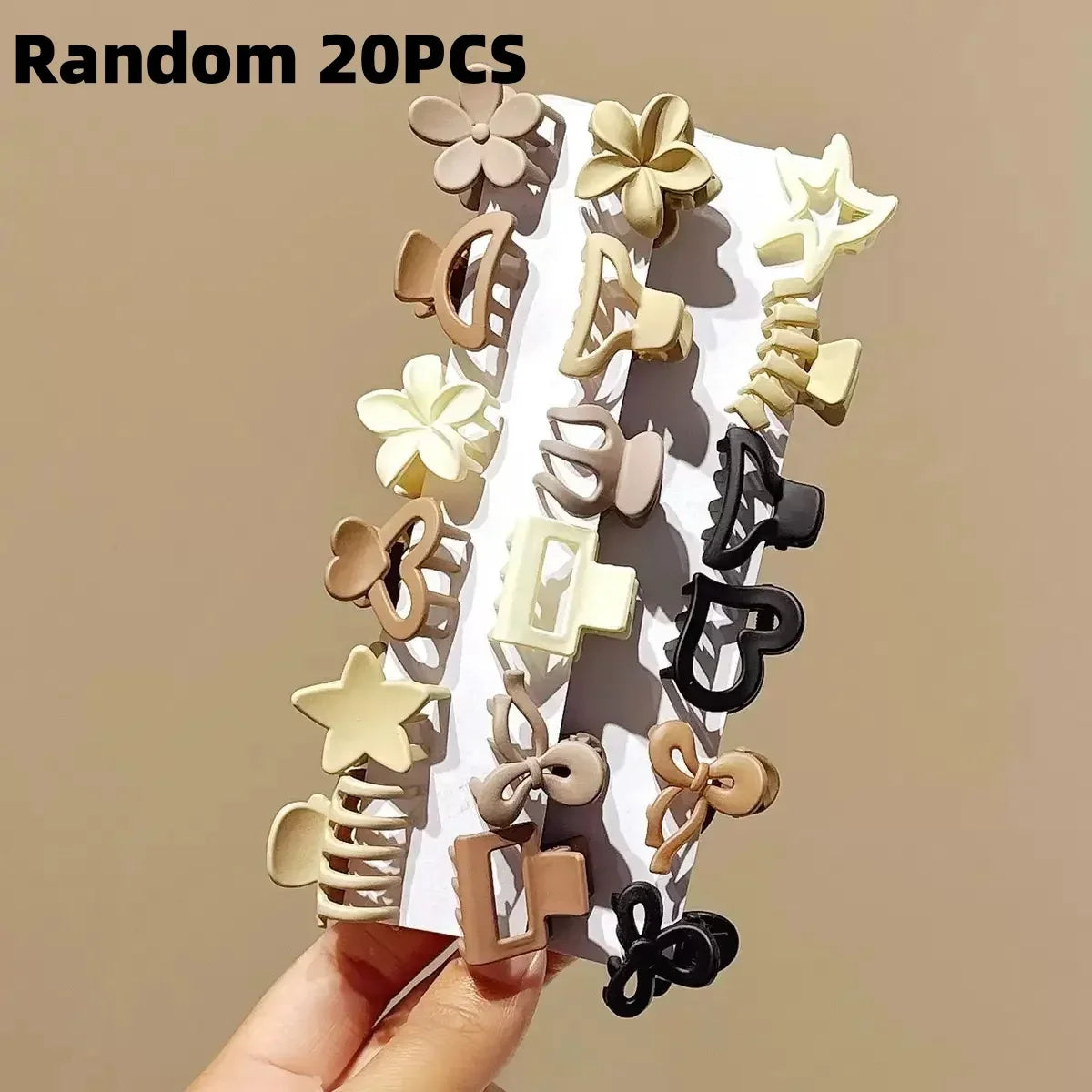 10/20/30Pcs Small Flower Hair Claw Clips for Women Girls Matte Rectange Jaw Clips Semicircle Barrettes for Thin Hair