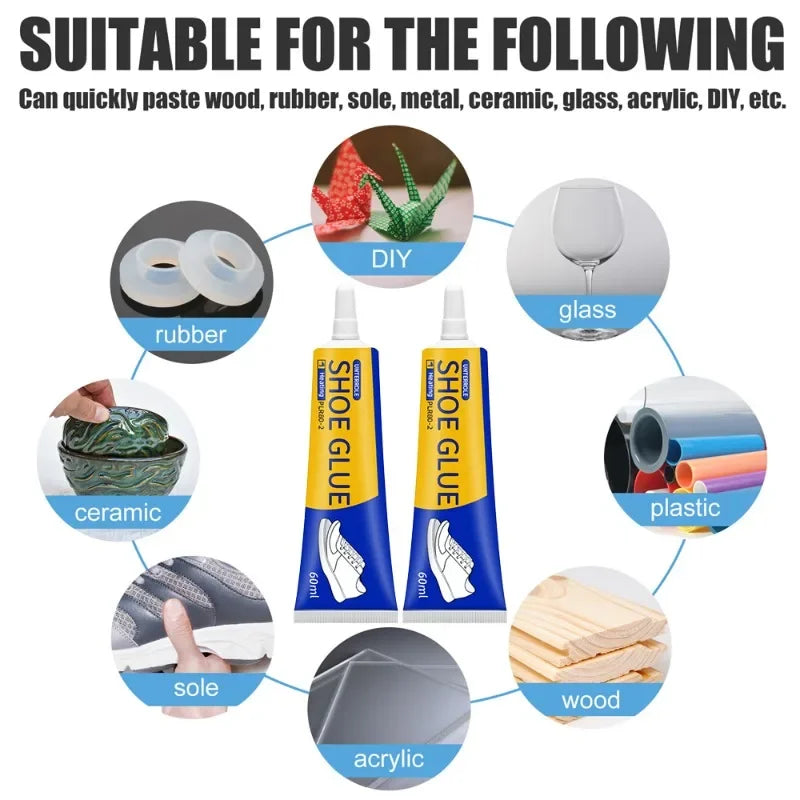 Strong Shoe Repair Adhesive | Waterproof Shoemaker Glue for Leather Rubber and Plasti lifestyle view