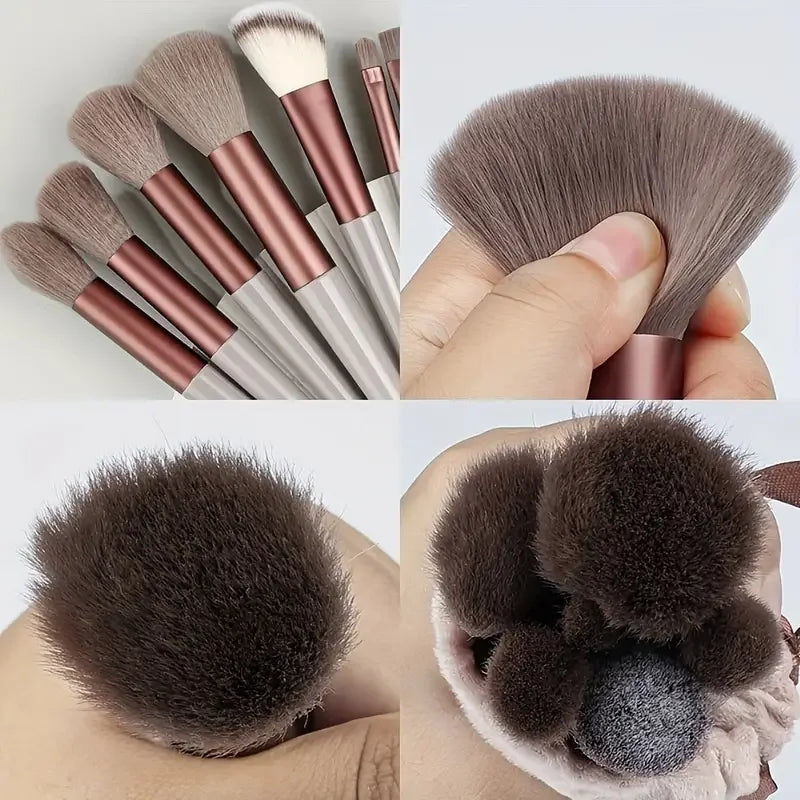 13-Piece Makeup Brush Set | Complete Eye Shadow, Concealer & Powder Brush Kit detail view
