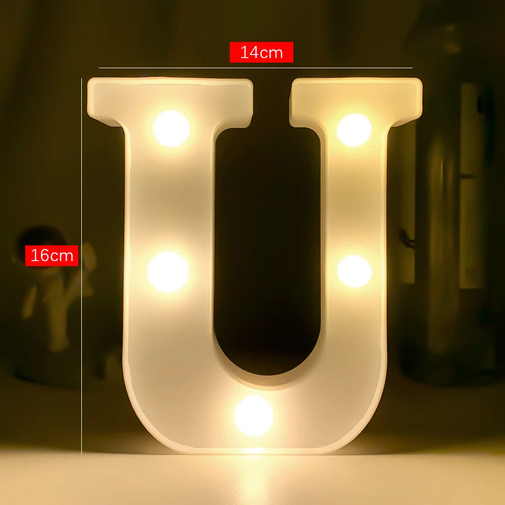 Creative Luminous Letter Night Light | Battery-Powered LED Decor for Parties alternate view