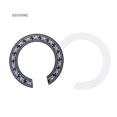 104mm 94mm Inch Size Hard PVC Guitar Circle Sound Hole Rosette Inlay close-up view