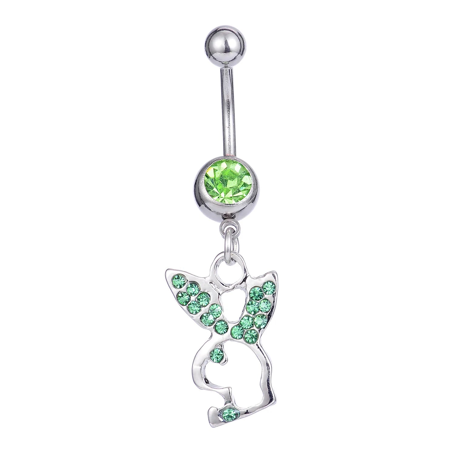 Stainless Steel Navel Nail Set with Zircon Human Body Piercing Jewelry detail view