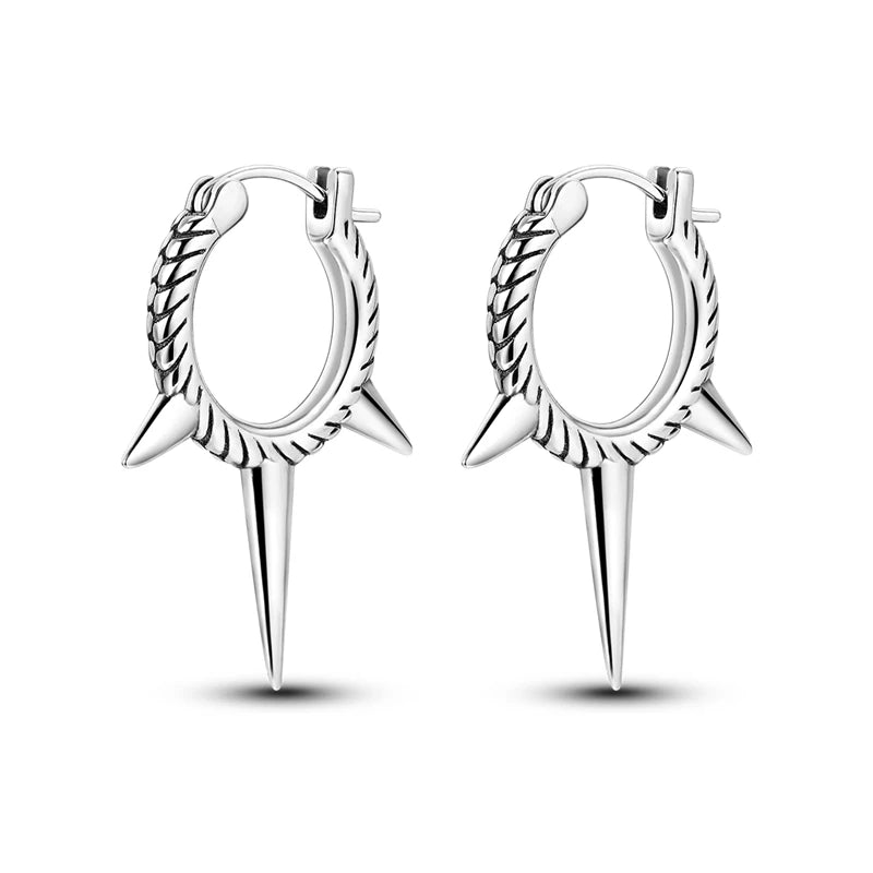 Original 925 Sterling Silver Women Hoop Earrings High Quality Shine Zircon U Shaped additional angle