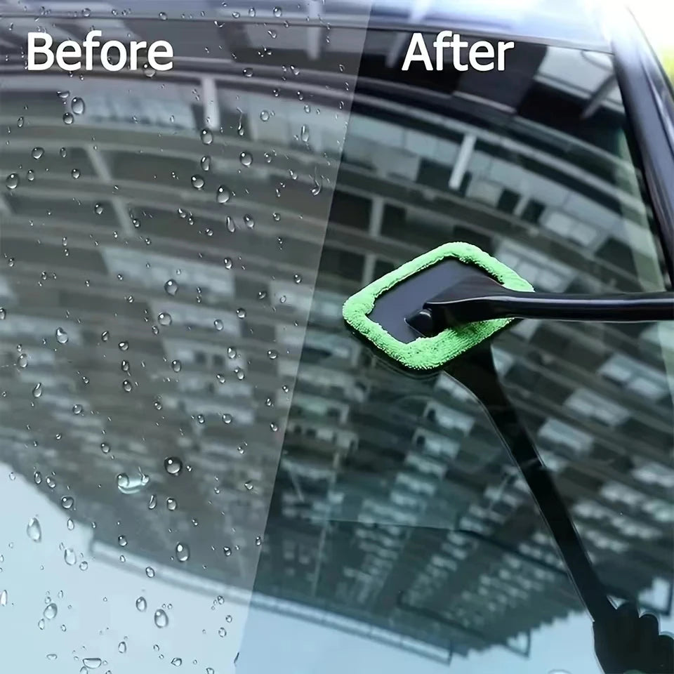 Car Windshield Cleaning Brush Kit with Microfiber Bonnet detail view