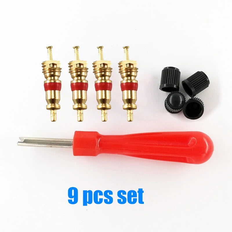 Copper Valve Core Car Motorcycle Bike Tire Valve Core American/US Vacuum Tyre Valve St close-up view