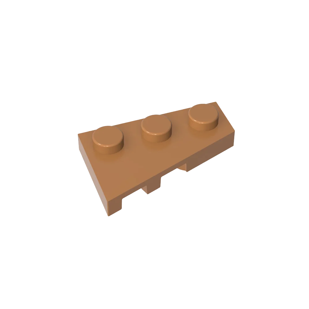 Gobricks GDS-547 Wedge Plate 3 x 2 Right | Compatible Building Block for DIY Creations close-up view