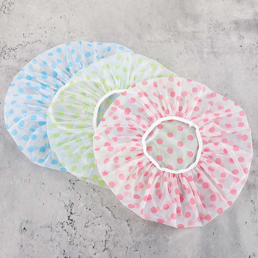 1/5pcs Shower Cap Waterproof Bathing Household Long Hair Shower Dry Hair Cap Kitchen F close-up view