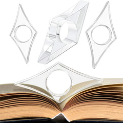 Acrylic Thumb Book Support Book Page Holder Bookmark School Office