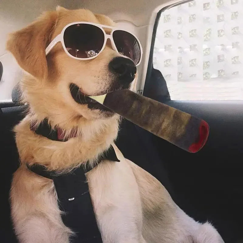 Interactive Dog Toys Cigar Design Plush Squeaky Pet Toys Grinding Teeth Chew Stuffed lifestyle view