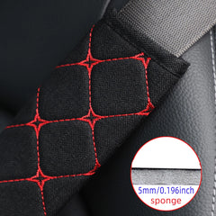 Linen Embroidered Breathable Seat Belt Shoulder Strap Cover