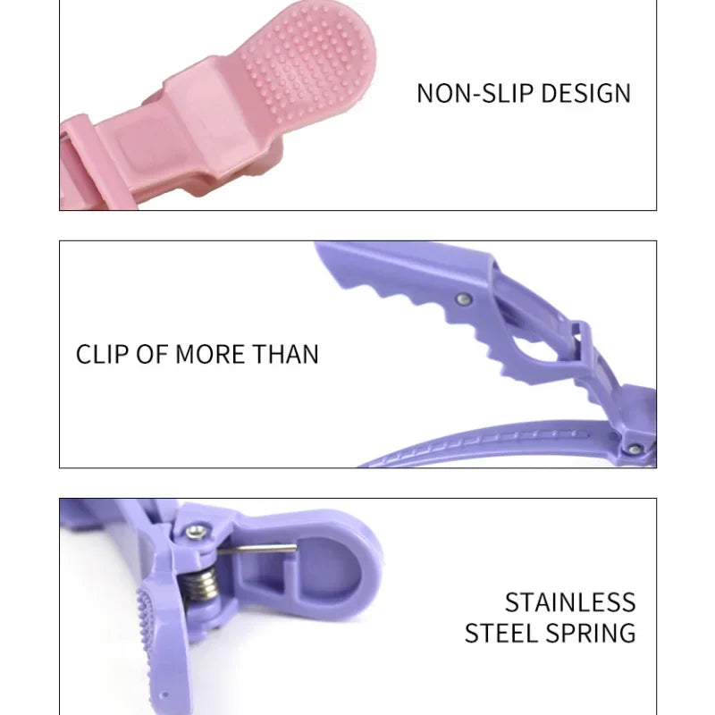 6PCS Alligator Hair Clips Hairdressing Clamps Claws Section Clip Barber Crocodile Hai lifestyle view
