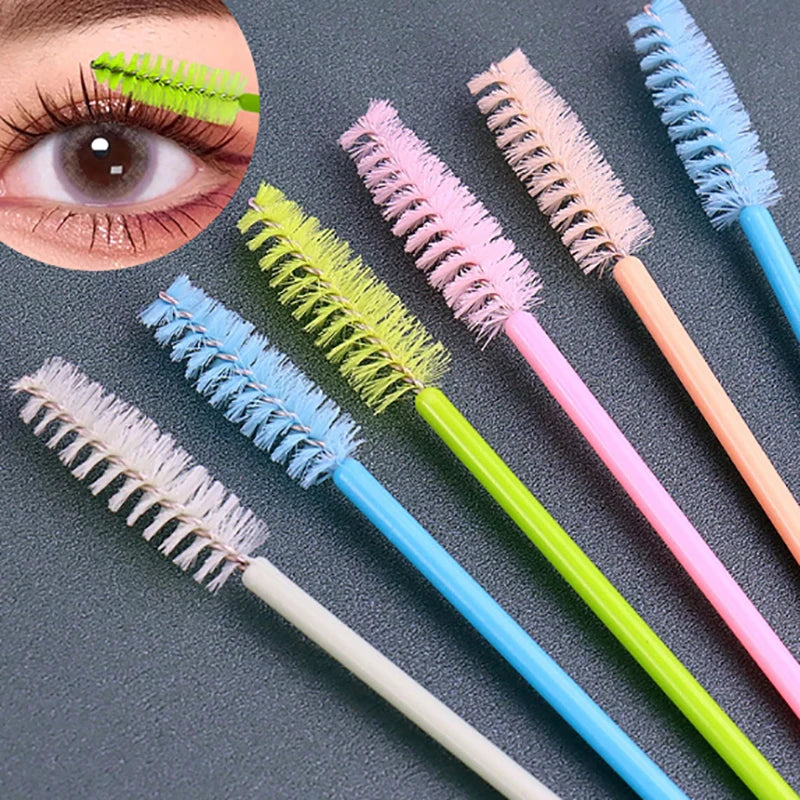 Disposable Eyelash Brushes 50 Pack | Mascara Wands Applicator Spoolies for Lash Exten alternate view