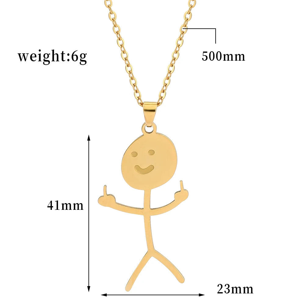 Funny Doodle Earrings for Women | Y2K Stainless Steel Character Studs detail view