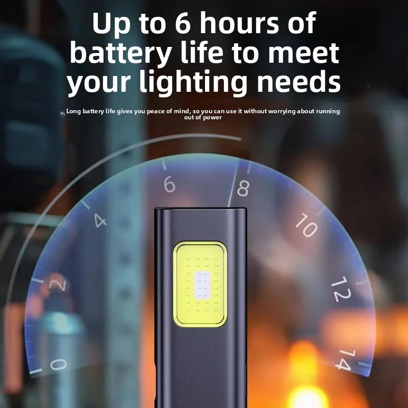 Portable Rechargeable Mini LED Keychain Flashlight 800LM Magnetic Pocket Torch Light lifestyle view