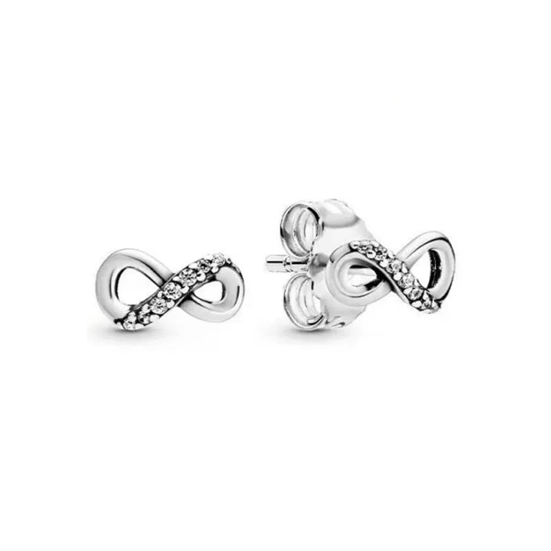 925 Silver Heart Snowflake Moon Earrings | Fine Stud Earrings for Women alternate view