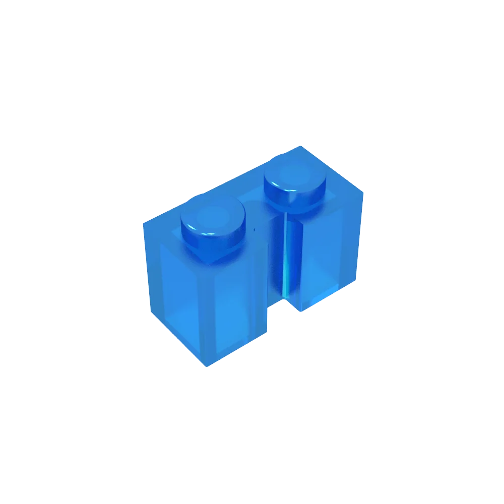 Gobricks GDS-798 Brick 1x2 with Groove | Compatible Building Block for DIY Sets detail view