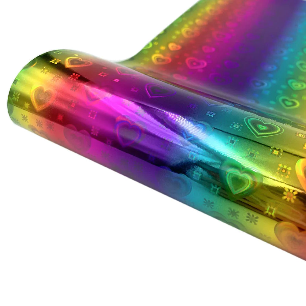 Rainbow Gradient Adhesive Craft Vinyl Sheet | Self-Adhesive Decal for DIY Crafts, Walls, detail view