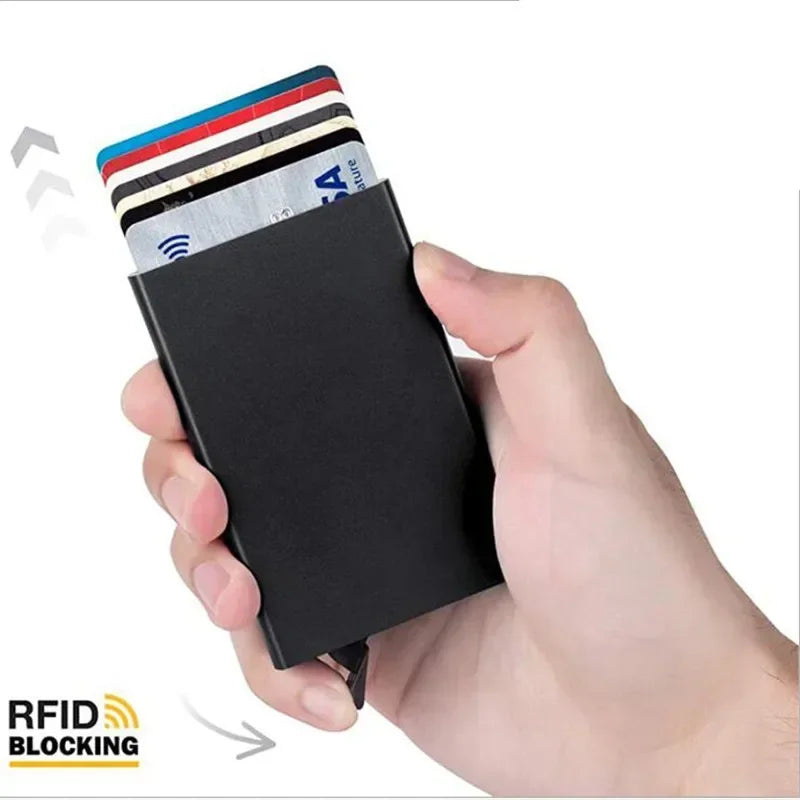 RFID Blocking Metal Wallet | Slim Pop Up Card Holder for Men and Women alternate view