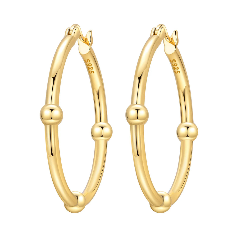 Orstarry S925 Sterling Silver 18k Gold Modern Square Earrings Hoop Earrings For Women alternate view