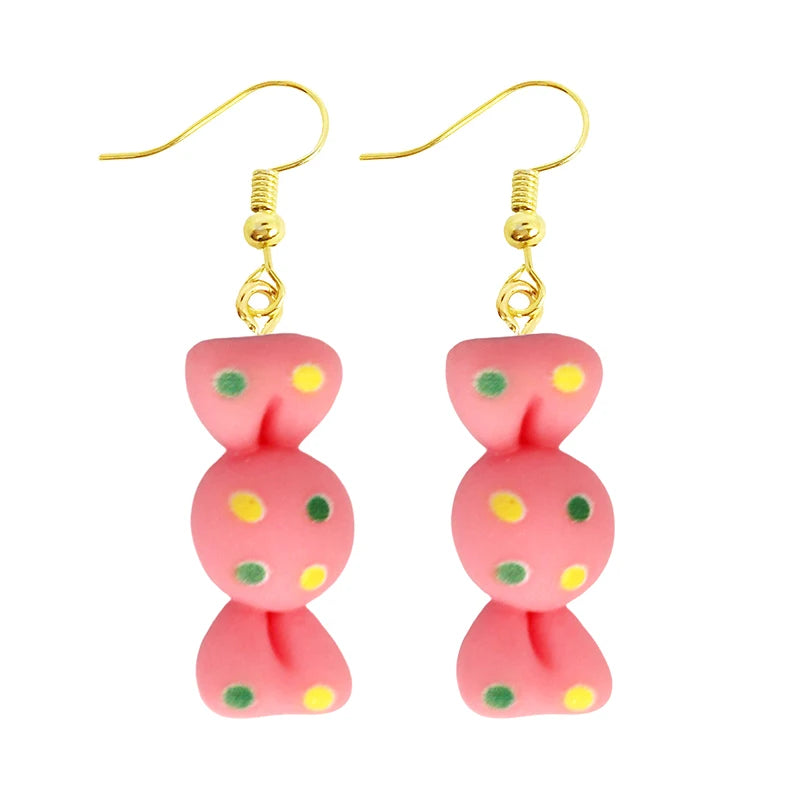 Food Drop Earrings Hamburger Pizza Chicken Leg Candy Bottle Resin