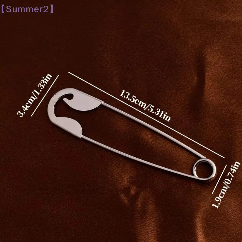 【Xia2】Large Safety Pin Metal Hair Claws Barrettes For Women Girls Hair Accessories Hairclips Hairpins Headwear Gifts{S}