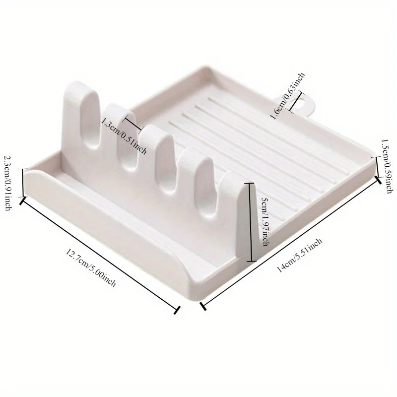Plastic Spoon Rest with Chopstick Slot | Kitchen Counter Organizer alternate view