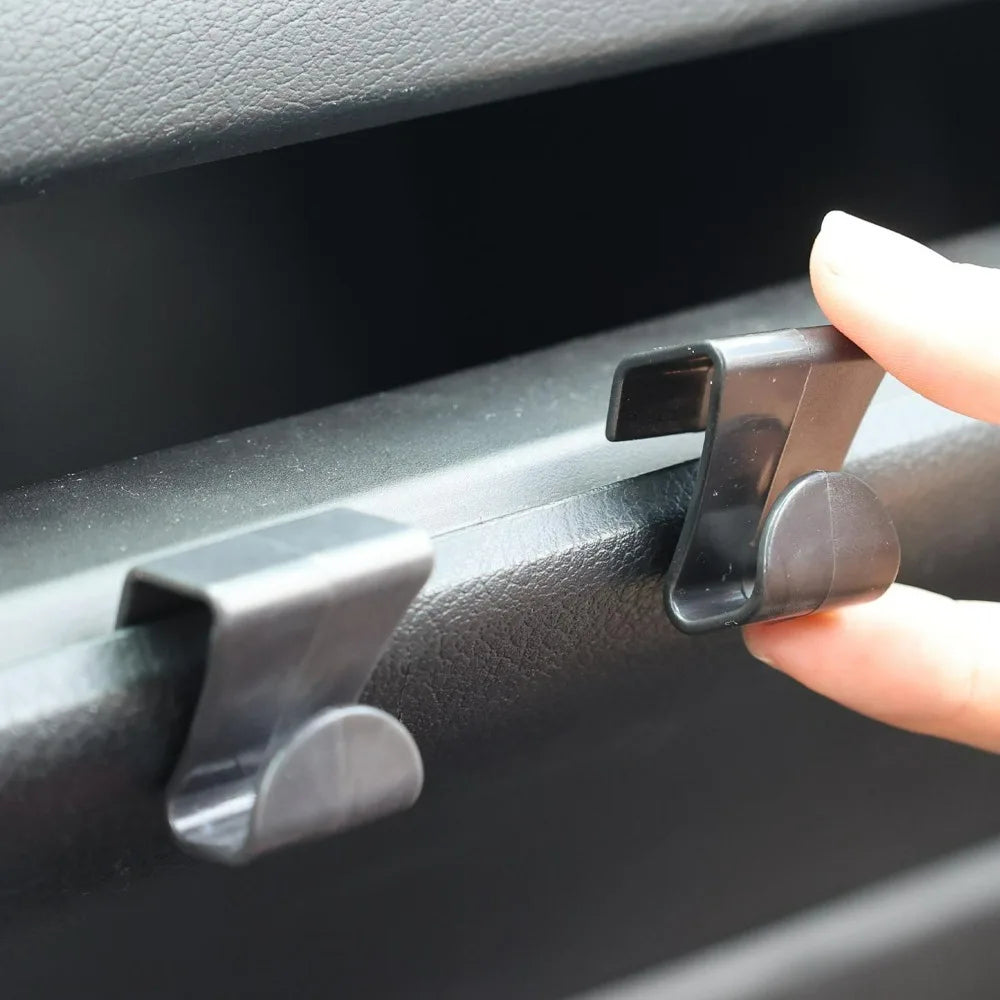 Car Glove Box Hanger Hook Black PP 4 Pack