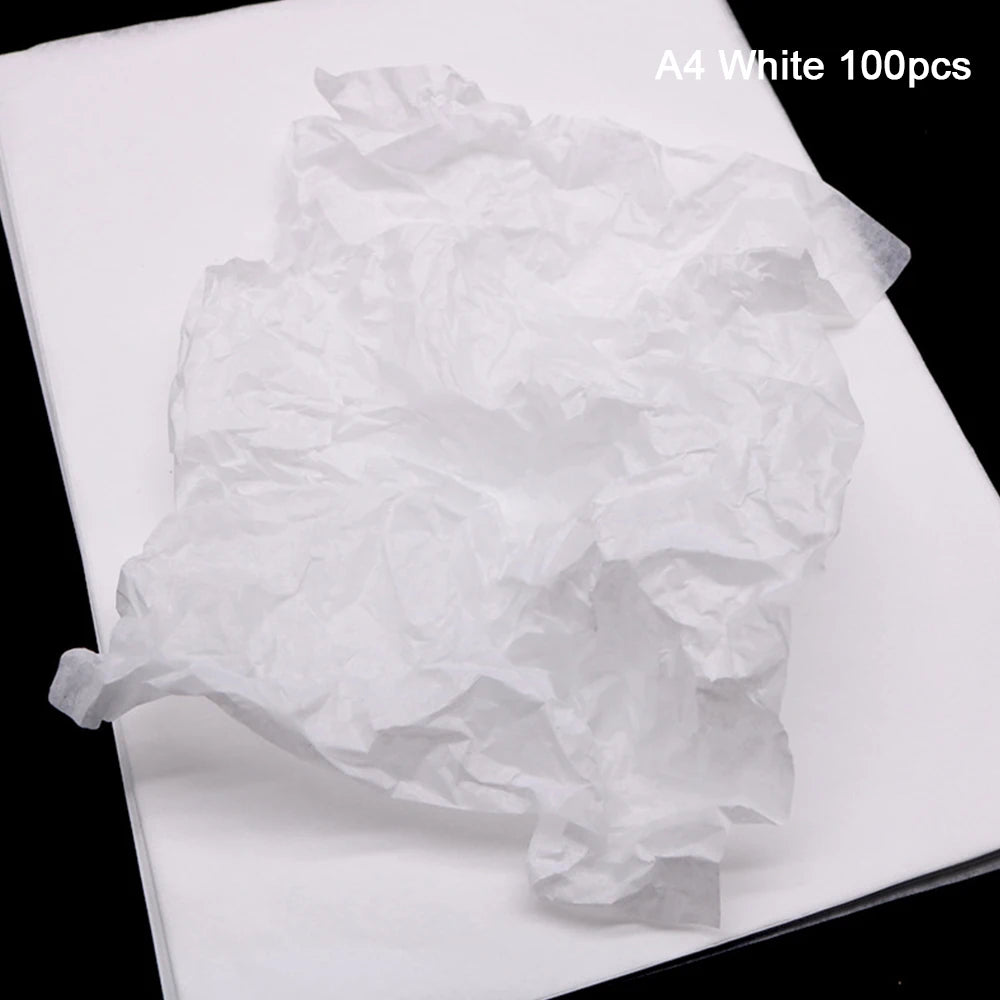 100 Sheets Multicolor Tissue Paper for Gift Wrapping | Bulk A4/A5 Translucent Craft Pa close-up view