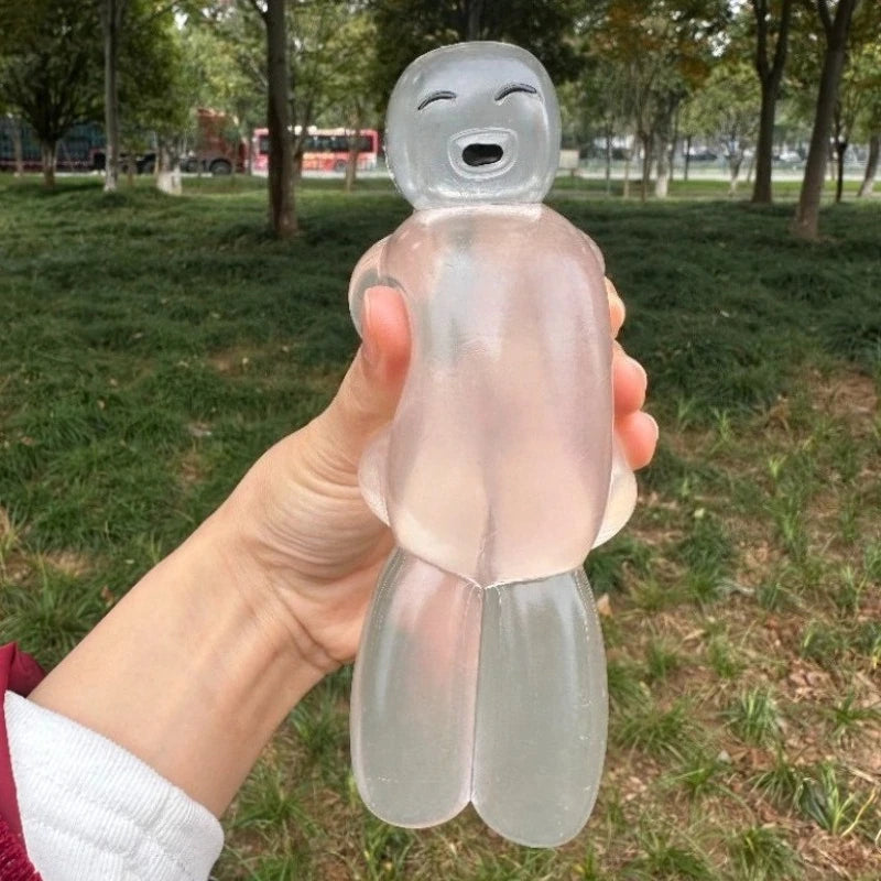 Transparent Jelly Robot Squishy Toy | Soft Slow Rebound Stress Relief Fidget additional angle