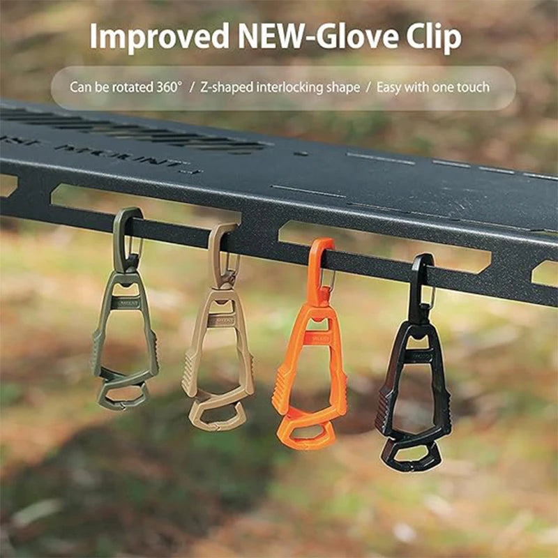 New 4-1PC Outdoor Protective Gloves Clip Hanger Multi-purpose Safety Work Gloves Hold alternate view