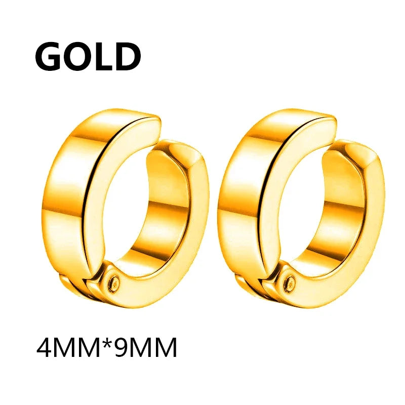 Stainless Steel Clip On Cross Earrings | Non Piercing Gothic Punk Jewelry for Men Wom lifestyle view