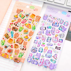 Colorful Cartoon Candy Stickers for Scrapbooking | DIY Journal Decoration Set alternate view
