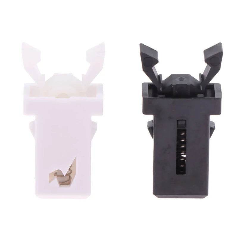 Trash Can Lid Latch Replacement Clip Black White lifestyle view