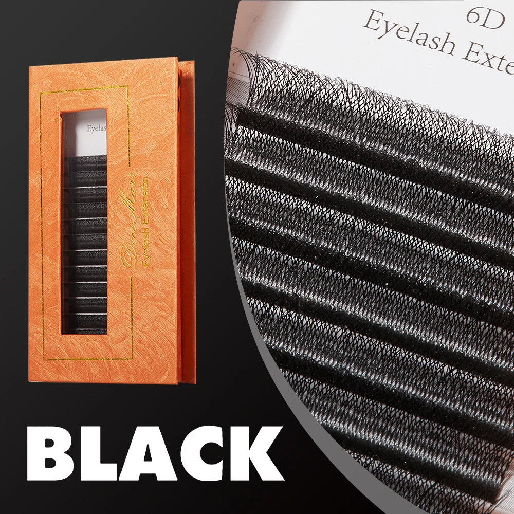 DeceMars 6D-W Shaped Eyelash Extensions | Salon-Grade Volume Lashes detail view