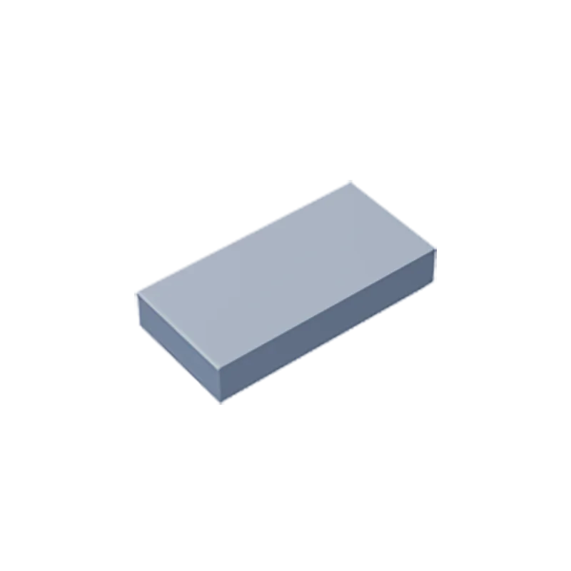 Gobricks GDS-566 Fliese 1 x 2 mit Nut | Kompatibler Baustein