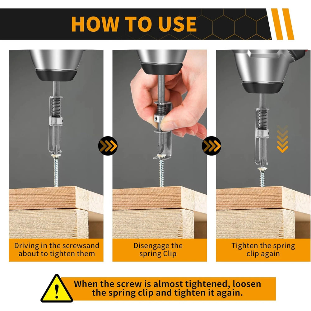Spring Loaded Screw Holder Bit | Phillips Anti-drop Screwdriver Bit Holder close-up view