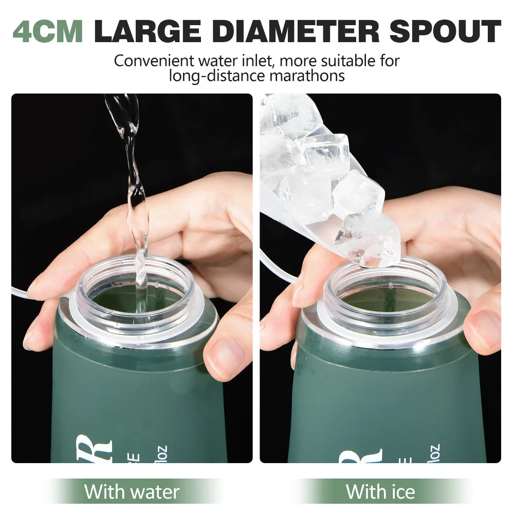 NEWBOLER 300/500/700ml Outdoor Collapsible Silicone Bite Size Water Bottle Running Campi detail view
