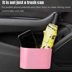 Car Trash Can with Lid, Hanging Trash Can