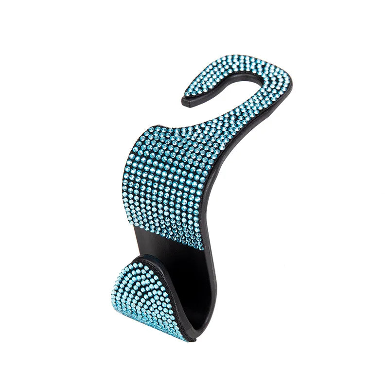 Rhinestone Decor Car Seat Back Hook Hanger Universal Bling Diamond Vehicle Auto Headr alternate view