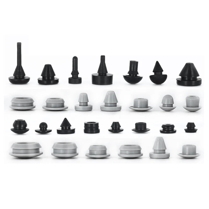Solid Silicone Rubber Caps 2mm to 16mm T Type Plug Cover Snap-on Gasket Blanking End alternate view