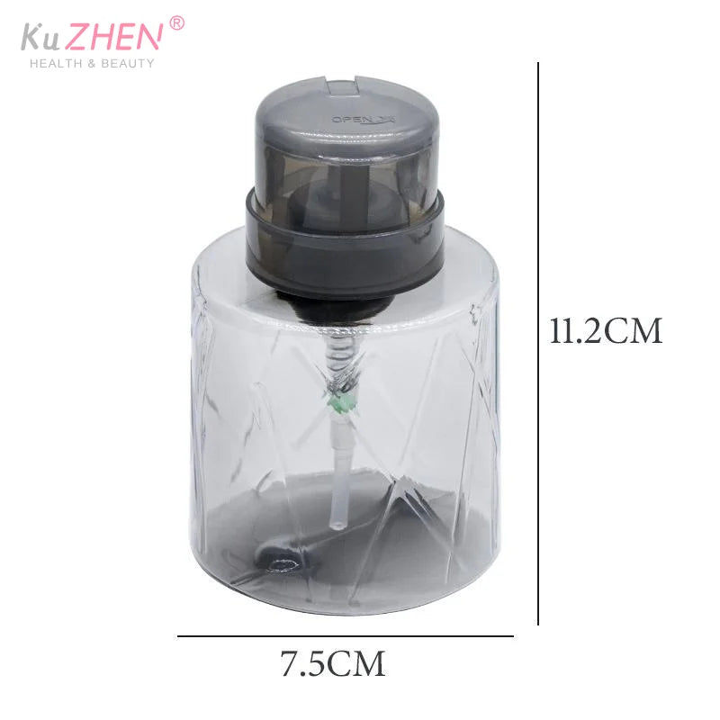 1PCS Refillable Lockable Empty Nail Polish Remover Pump Dispenser Nail Manicure Cle additional angle