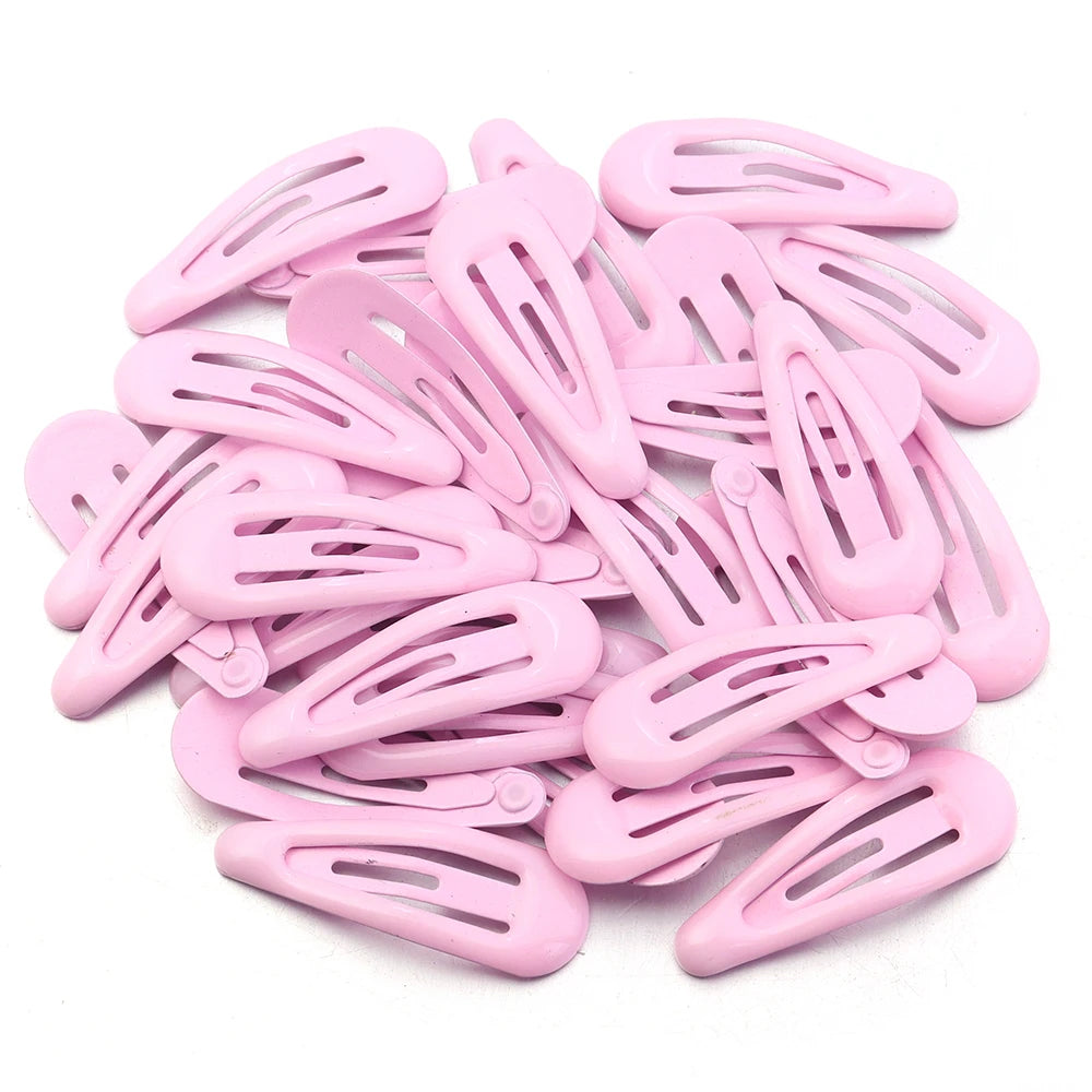 30pcs 3cm Colorful BB Hair Clips Girls Water Drop Shape Hairpin Cute Princess Barrette S detail view