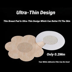 Women Nipple Cover Chest Stickers Seamless Breathable Self-Adhesive Comfortable Invis alternate view