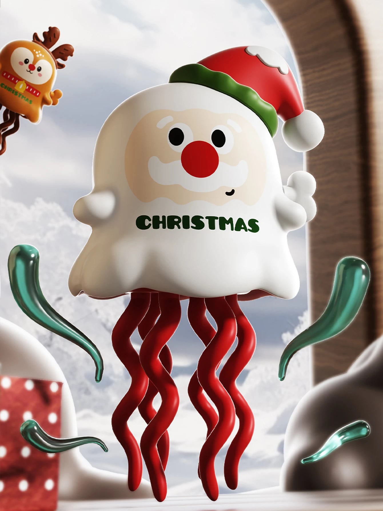 1PCS Magical Dancing Christmas Snow Treasure or Elk Christmas Party Decoration Gift additional angle