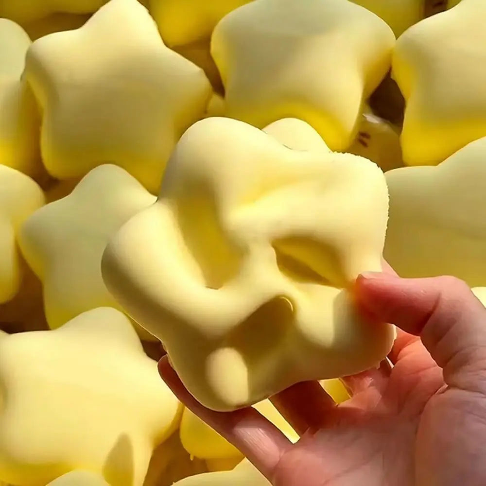 Yellow Milk Scent Star Squeeze Toy Slow Rising Pinch Stress Release Toys Super Soft Slow Rebound Dec